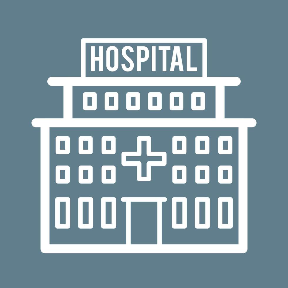 sjukhus linje Färg bakgrund ikon vektor
