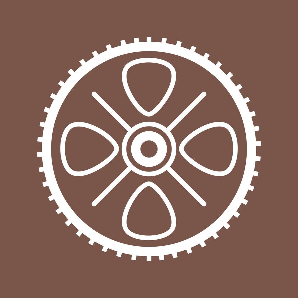 kugghjul linje Färg bakgrund ikon vektor