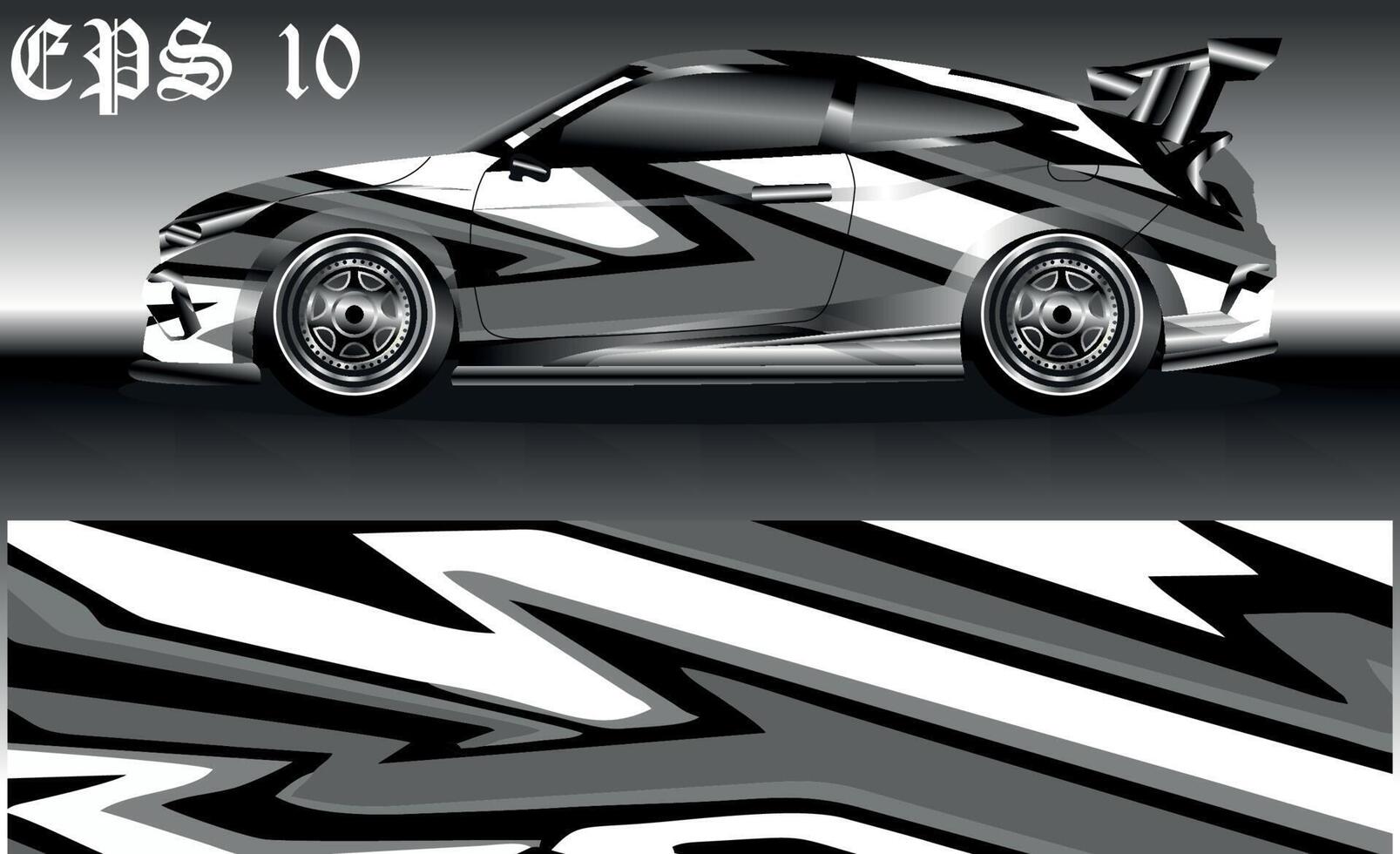 Car Wrap abstrakter Renngrafikhintergrund für Vinylfolie und Aufkleber vektor