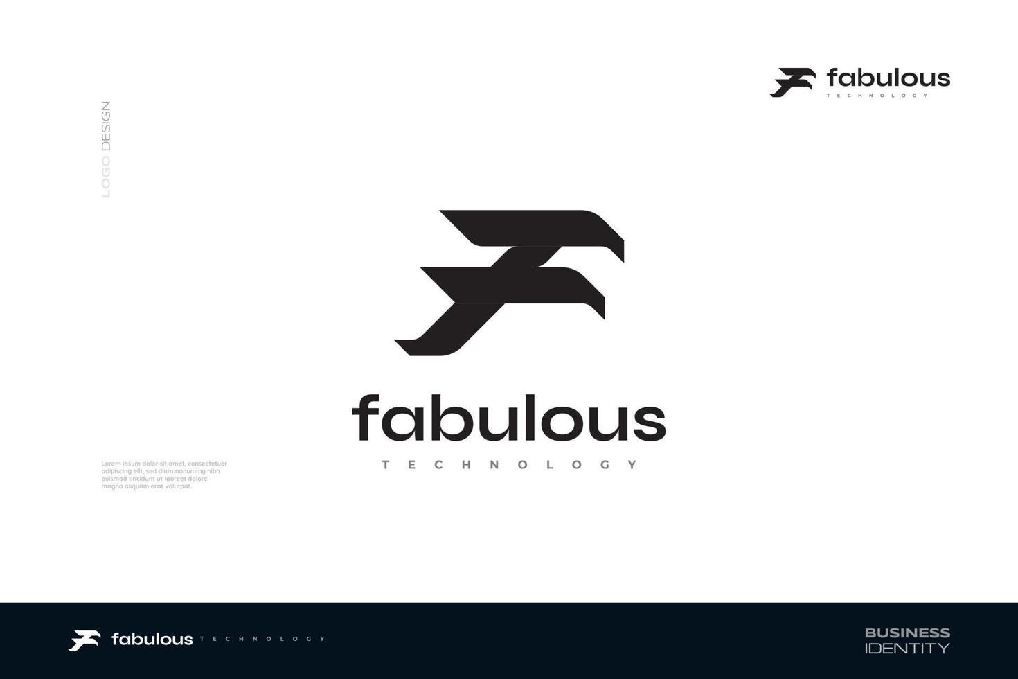 djärv och elegant brev f logotyp design för företag och varumärke identitet vektor