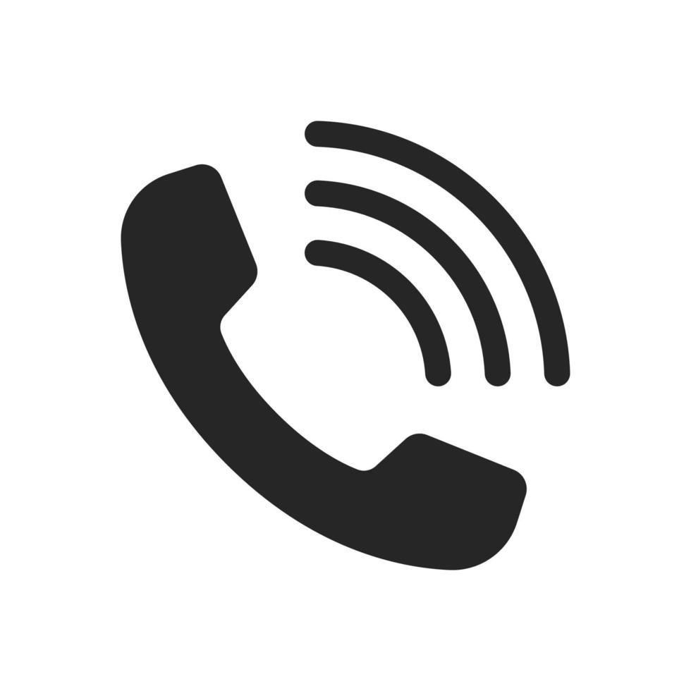 telefon ikon isolerat på vit bakgrund vektor