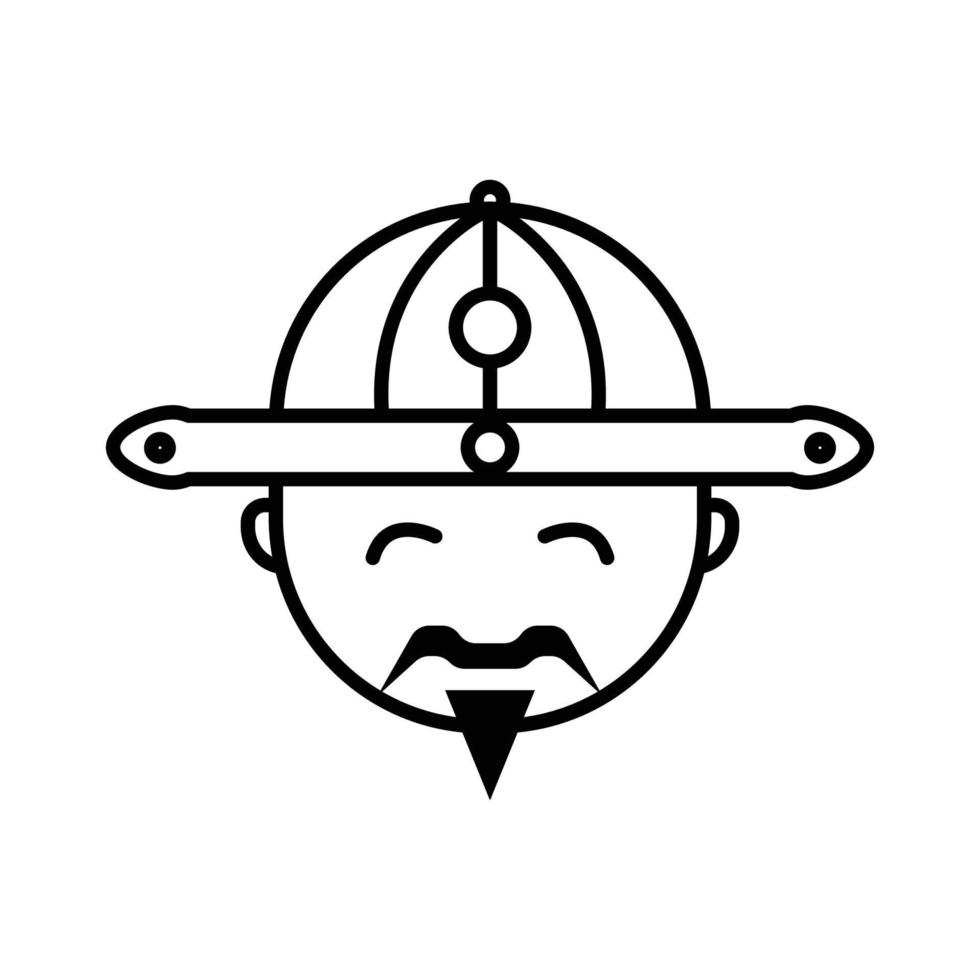 menschen symbol illustration chinesisch und japan. Symbol im Zusammenhang mit dem neuen Mondjahr. asiatisch traditionell. Liniensymbolstil. einfaches Vektordesign editierbar vektor