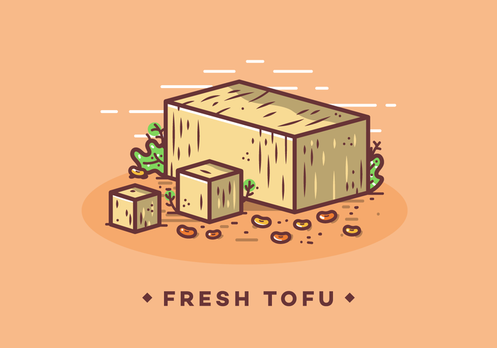 Gratis Fresh Tofu Vector