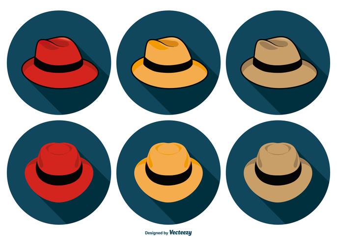 panama hatt ikon samling vektor