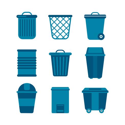 Gratis Waste Basket Vector Collection