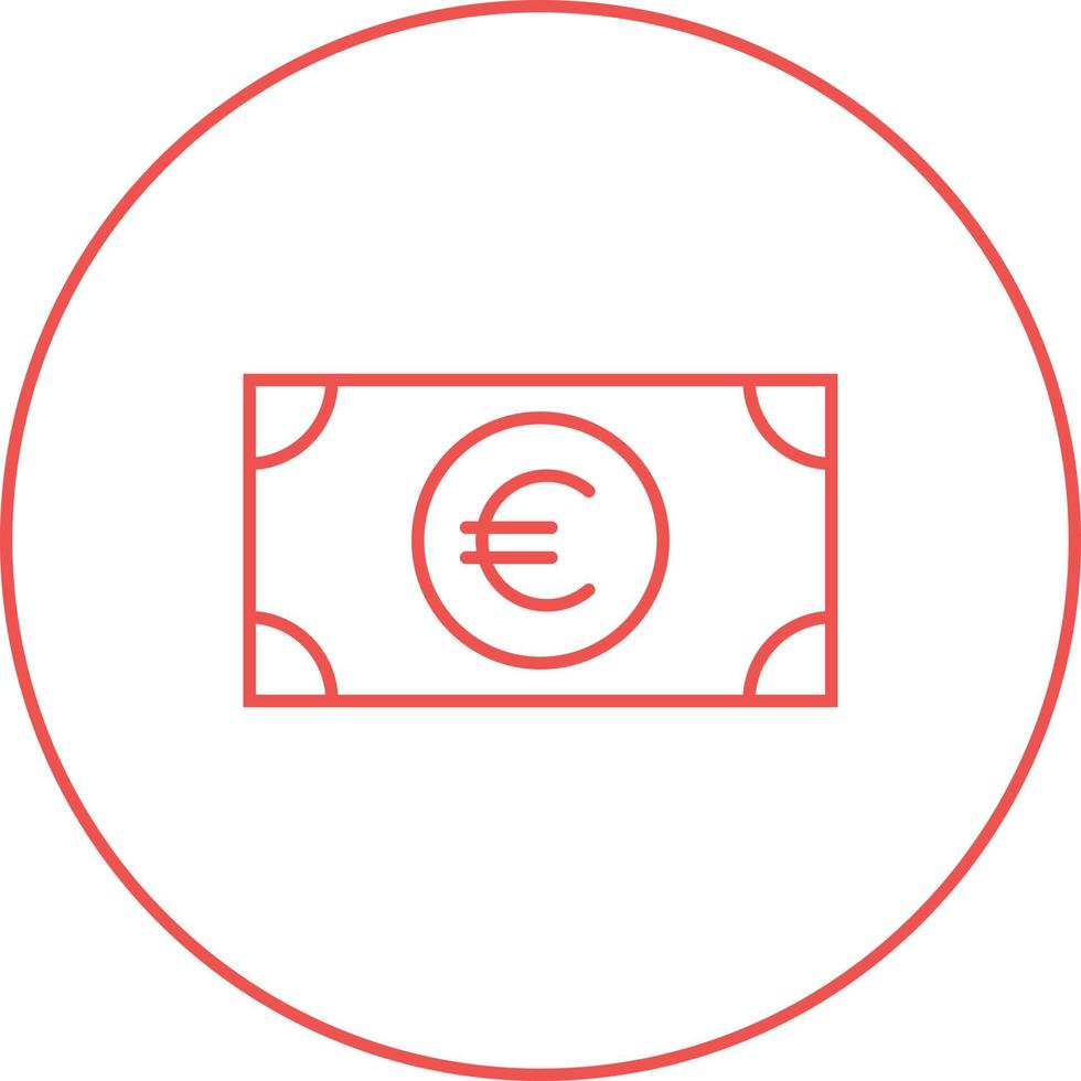 schöne Euro-Vektorlinie Symbol vektor