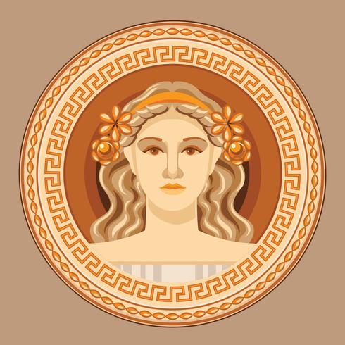 Aphrodite Forntida Grekisk Logo Vector