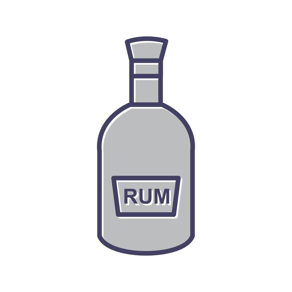 Flasche Rum-Vektor-Symbol vektor