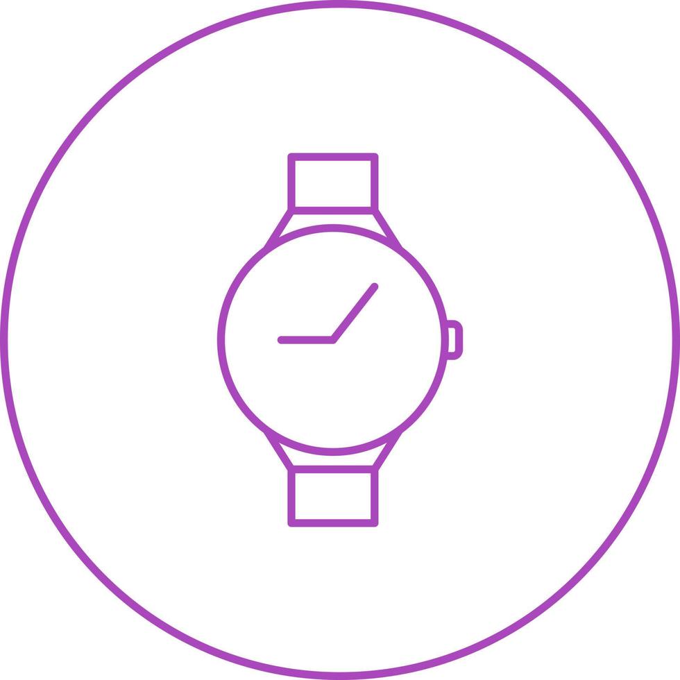 einzigartiges Symbol für die Vektorlinie der lässigen Uhr vektor