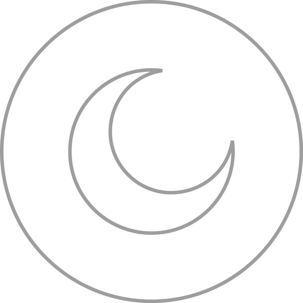 unik halv måne vektor linje ikon