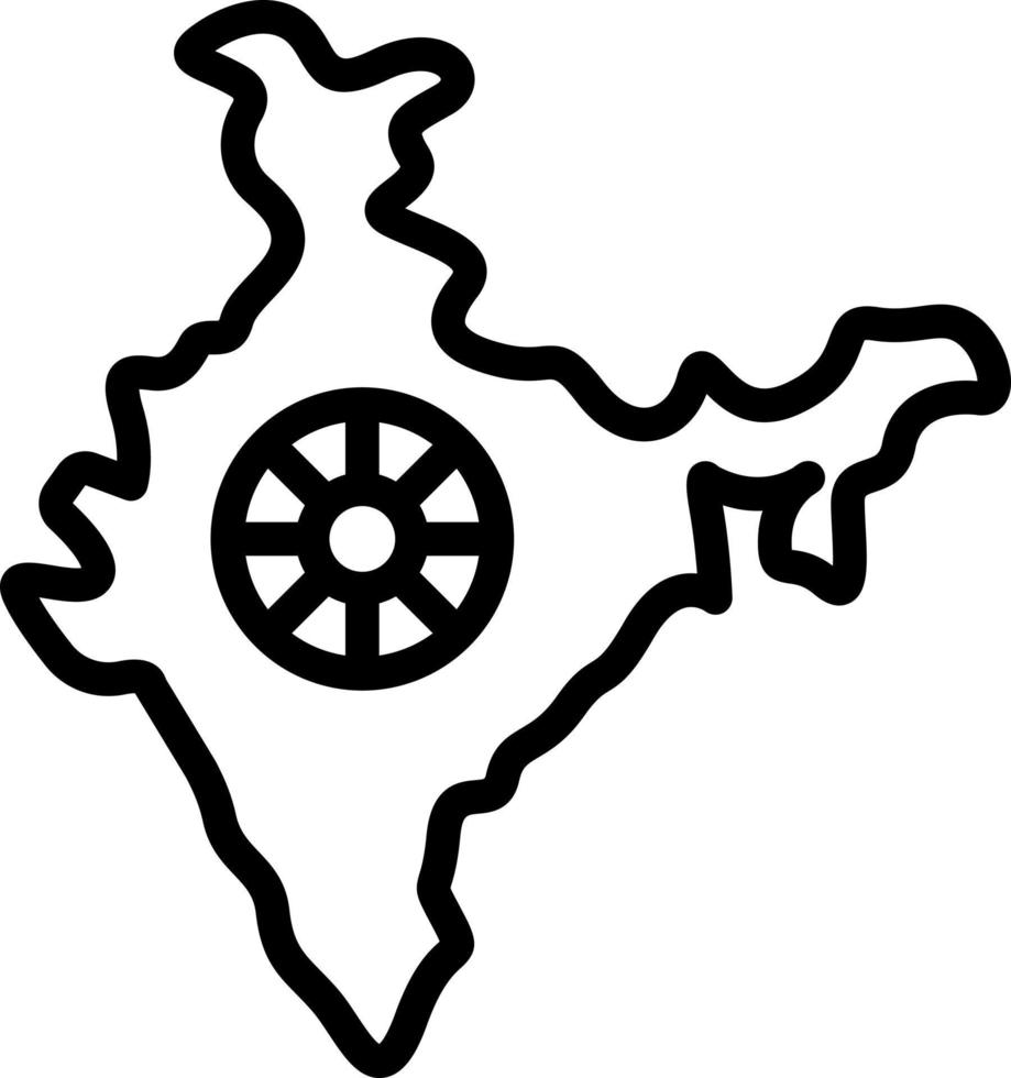 Liniensymbol für Indien vektor