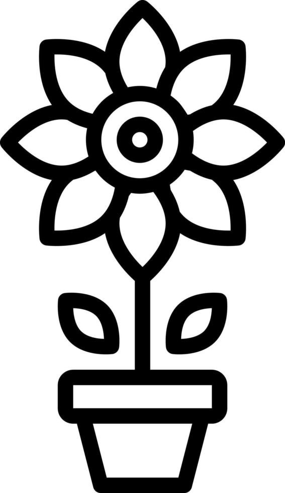 Liniensymbol für Blüte vektor