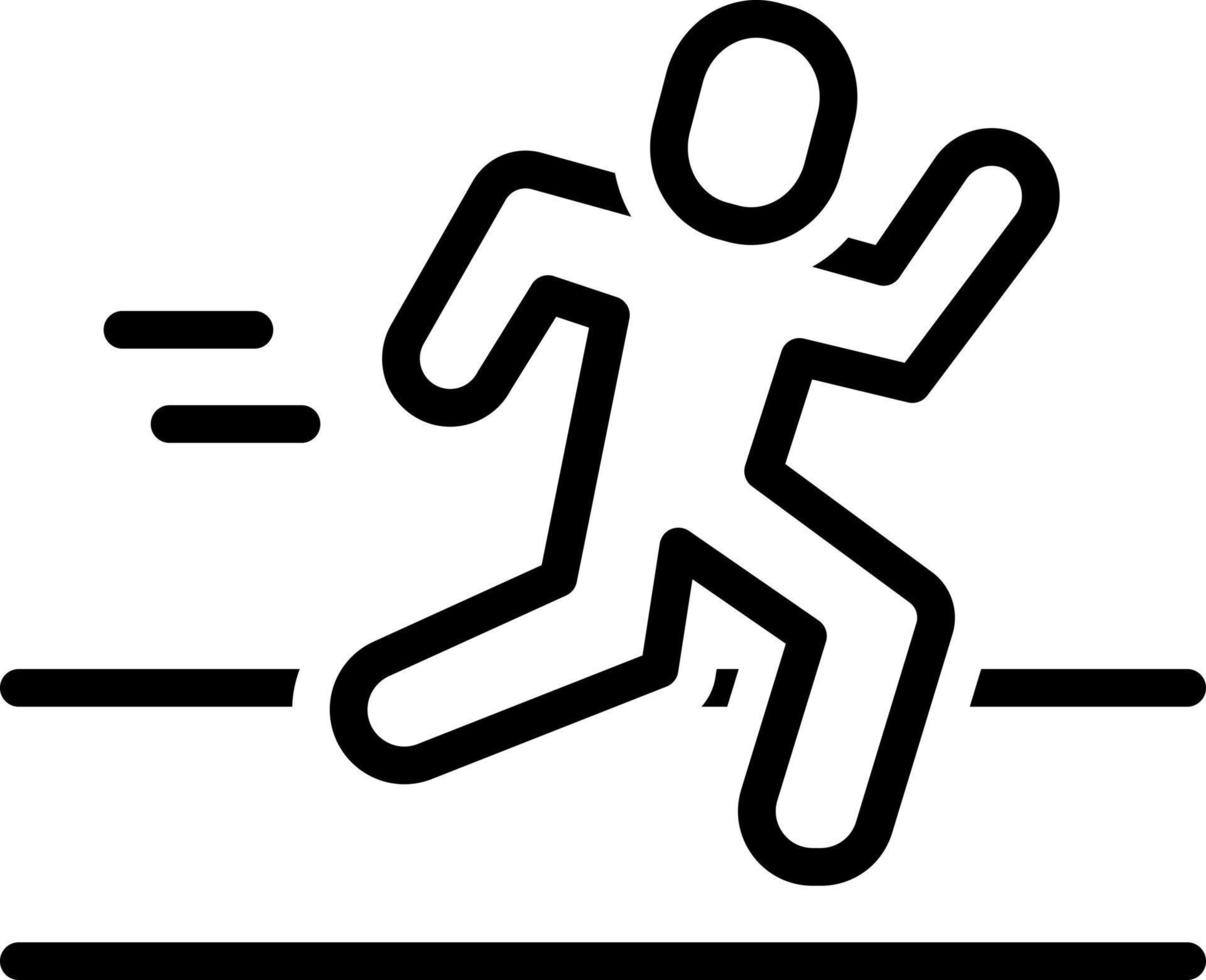 linje ikon för löpare vektor