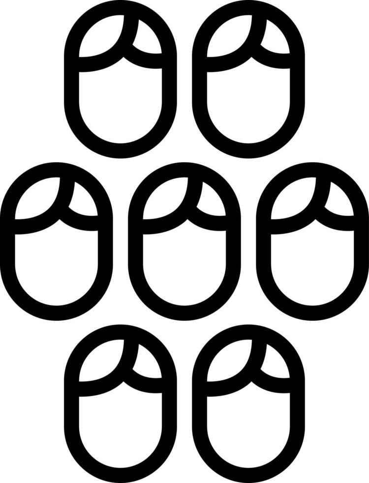 Liniensymbol für Köpfe vektor