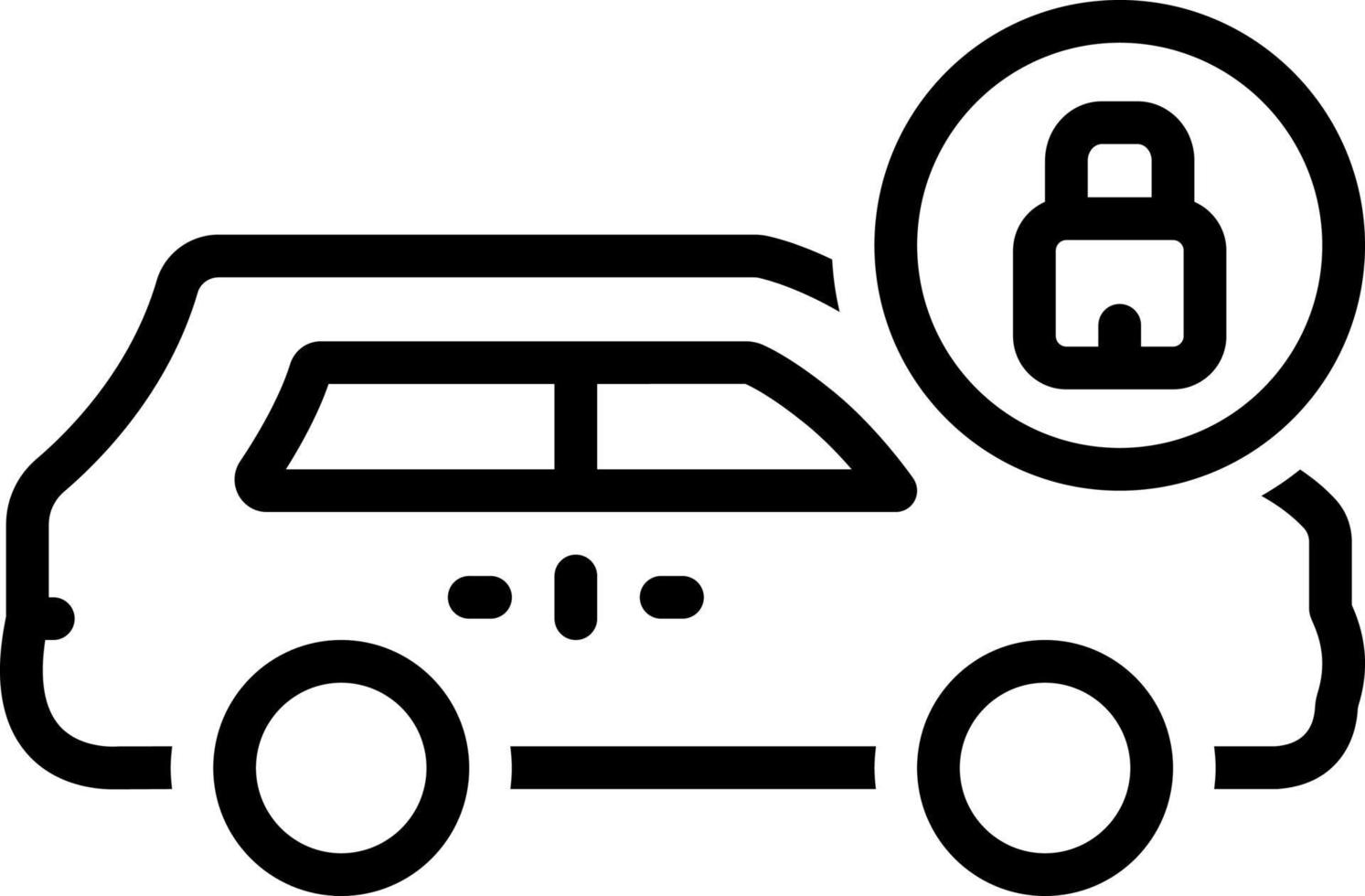 Liniensymbol für Sperren, Diebstahl, Anti, Service, Automobil, Sichern, Sicherheit, Fahrzeug, Transport, Auto, Logo, Symbol, Form, Vektor, Zeichen, Logotyp, Symbol, Illustration vektor