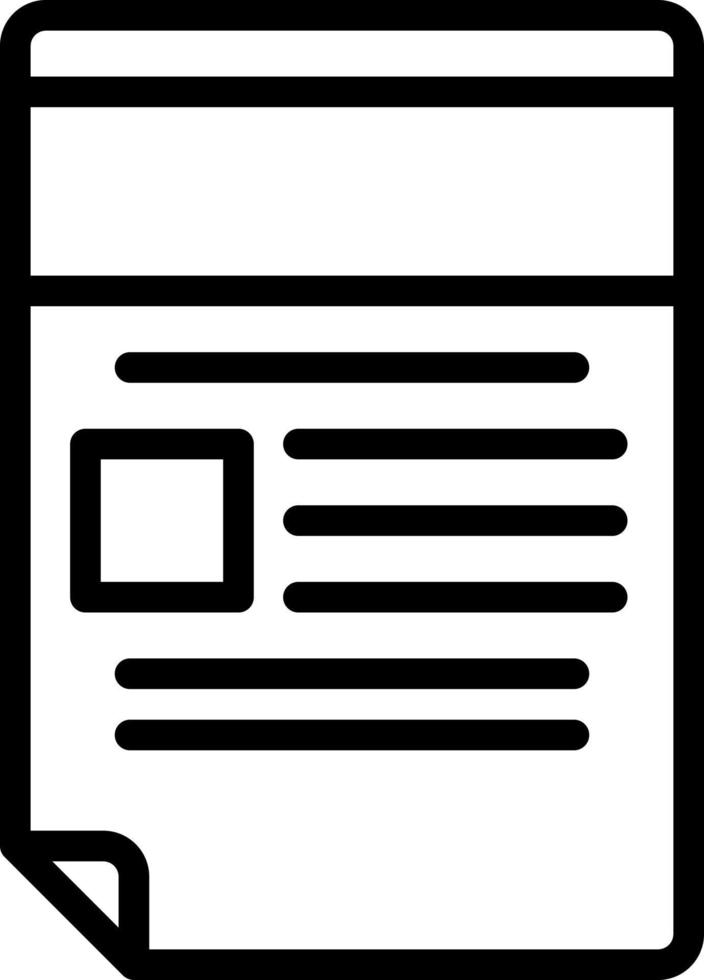 linje ikon för rubrik vektor