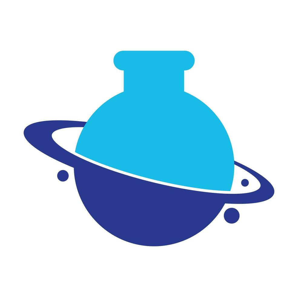 Design der Laborplaneten-Logo-Vorlage. kreative orbit labour lab abstrakte logo design vorlage vektorillustration. vektor