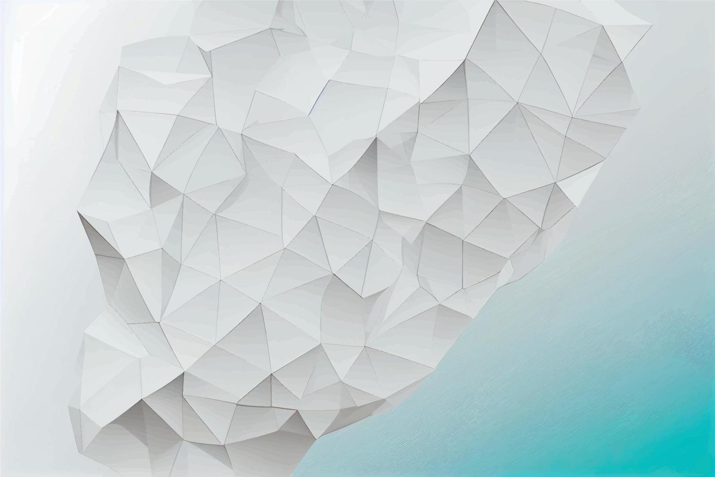 modern estetisk vit polygonal bakgrund med en blå fläck vektor