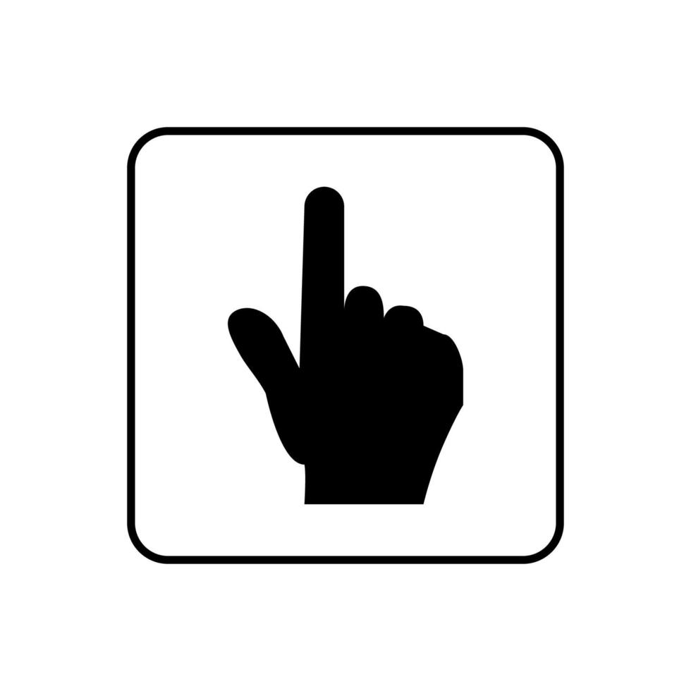 hand pekande upp ikon vektor design