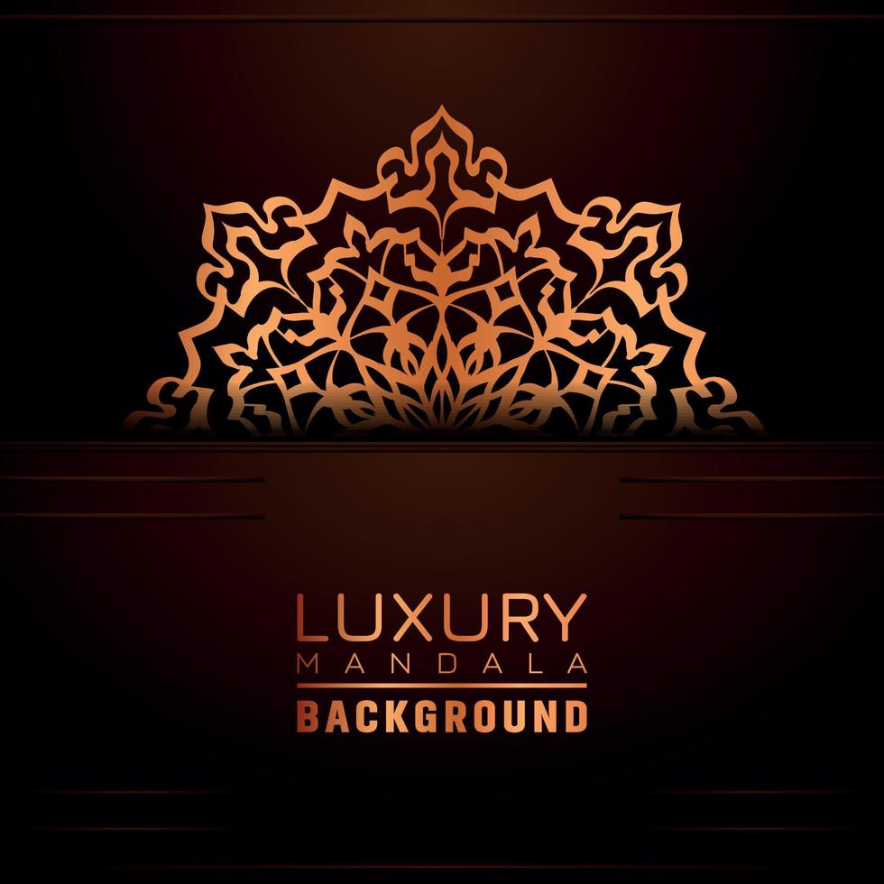 luxuriöser dekorativer Mandala-Hintergrund, arabesker Stil vektor