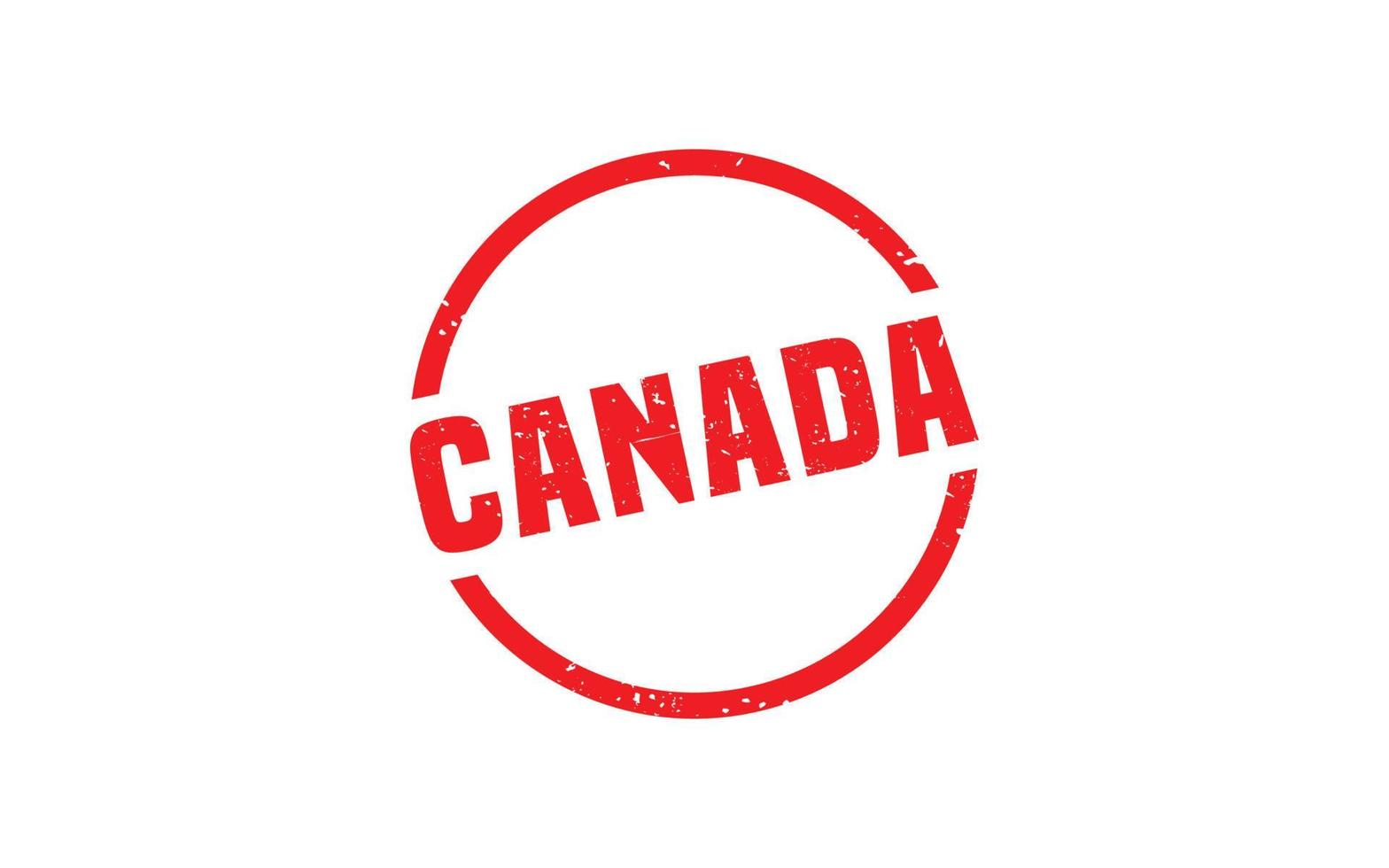 Kanada-Stempelgummi mit Grunge-Stil auf weißem Hintergrund vektor