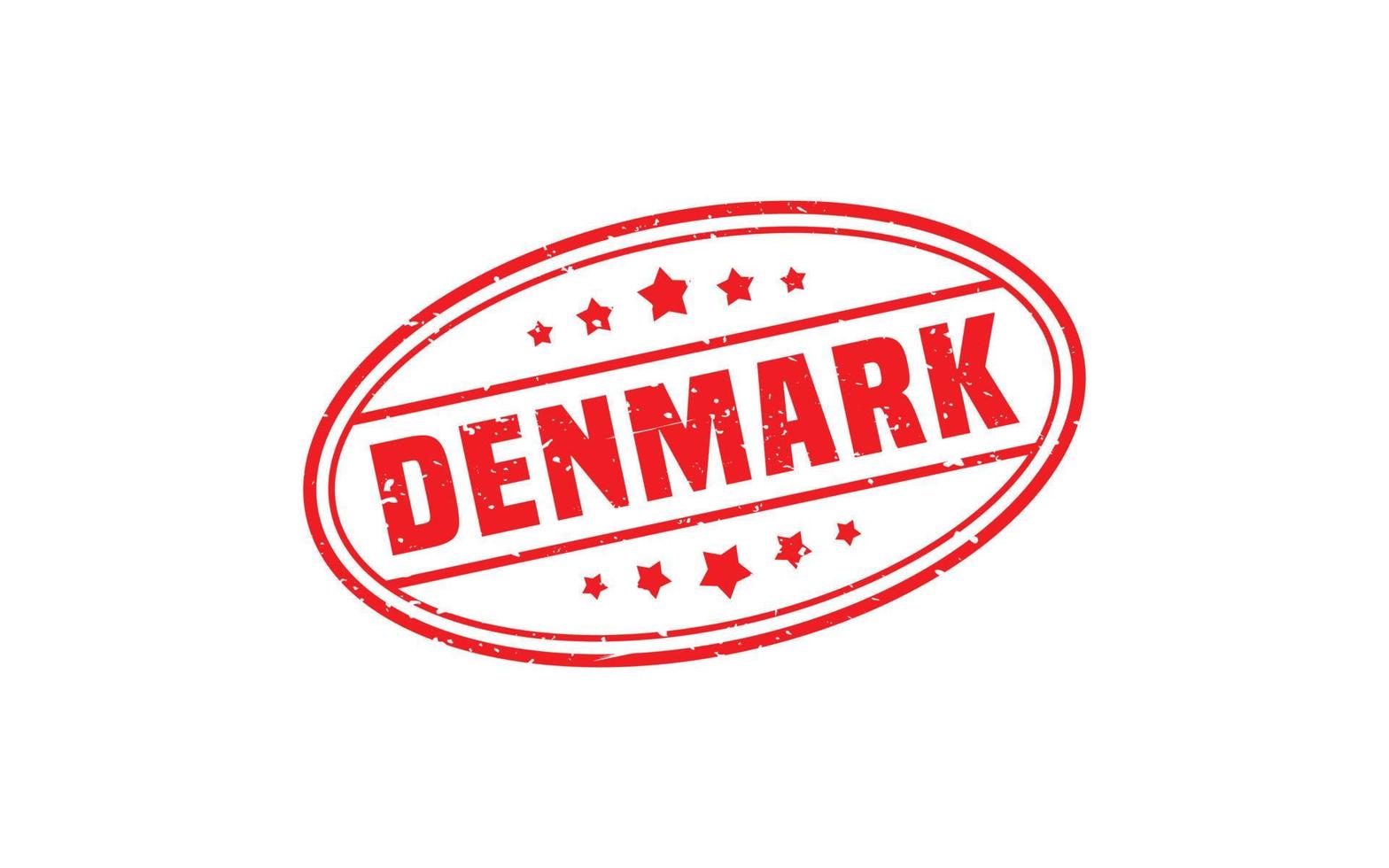 Dänemark Stempelgummi mit Grunge-Stil auf weißem Hintergrund vektor