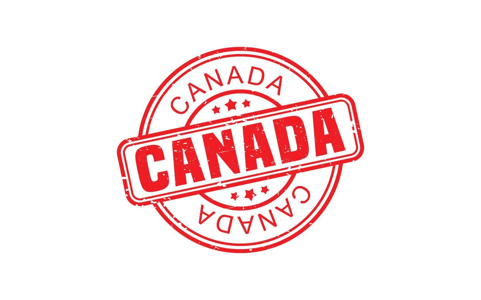 Kanada-Stempelgummi mit Grunge-Stil auf weißem Hintergrund vektor