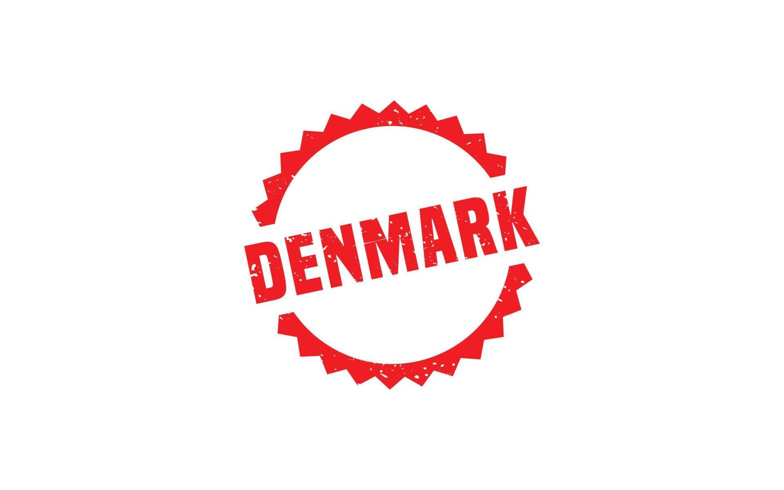 Dänemark Stempelgummi mit Grunge-Stil auf weißem Hintergrund vektor