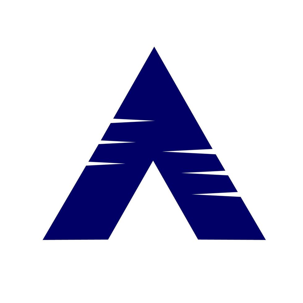 Anfangsbuchstabe ein Alphabet-Logo-Symbol. einfaches Designkonzept. kreative Apps-Vektor-Illustration. vektor