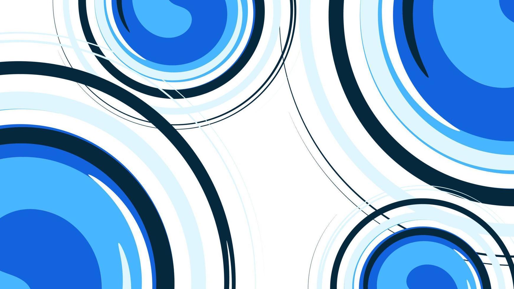 abstrakter hintergrund blauer weißer kreis designvektor vektor