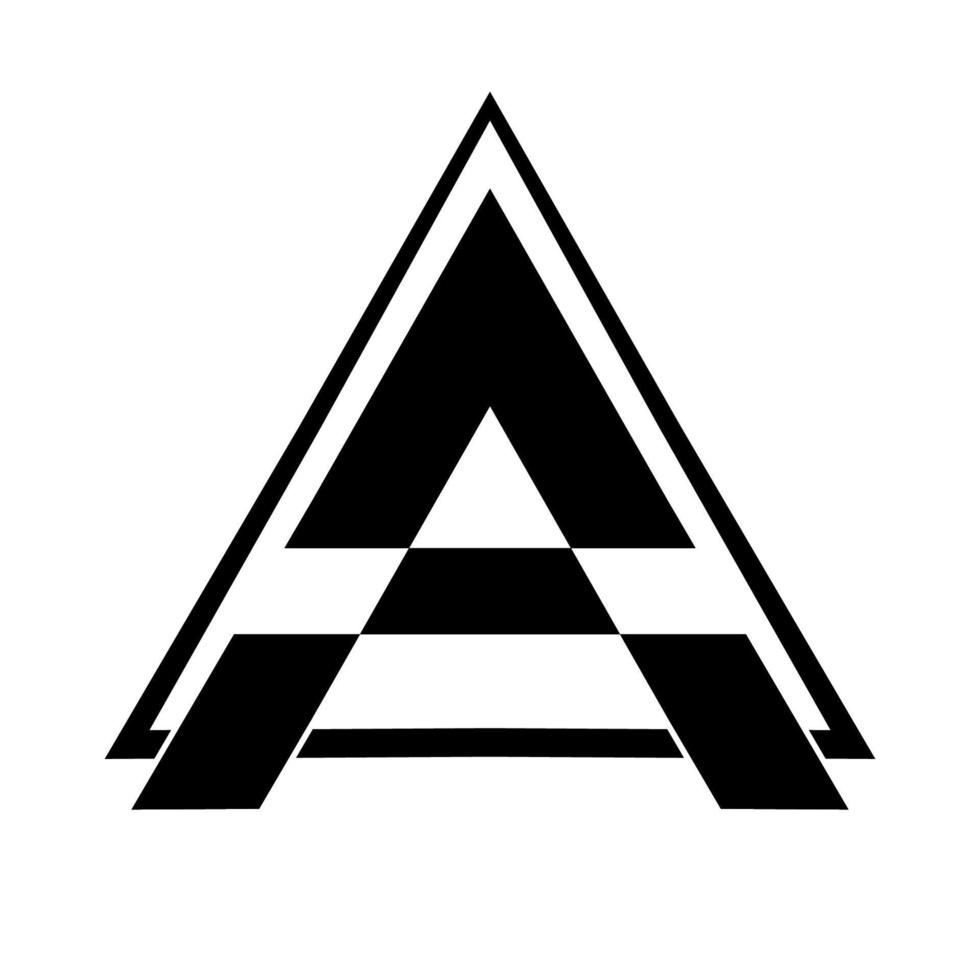 Anfangsbuchstabe ein Alphabet-Logo-Symbol. einfaches Designkonzept. kreative Apps-Vektor-Illustration. vektor