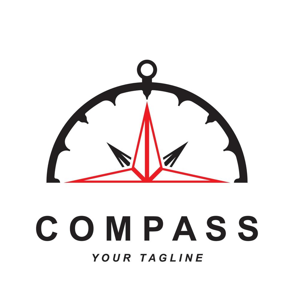 Kompass-Logo-Vektor mit Slogan-Vorlage vektor