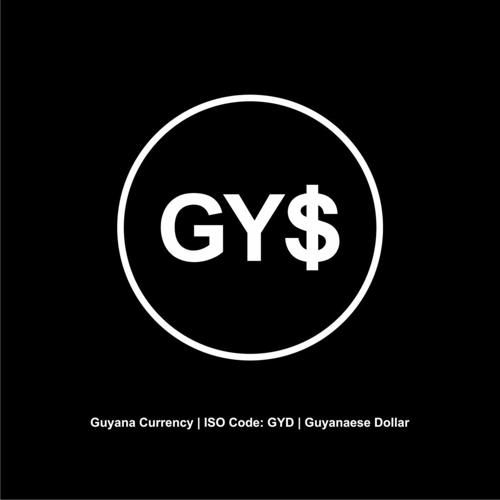 Guyana-Währung, Guyana-Dollar-Symbol, Gyd-Zeichen. Vektor-Illustration vektor