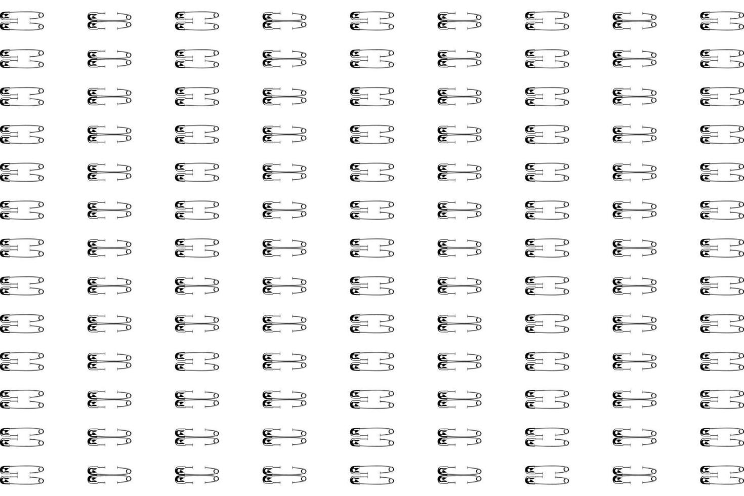 Nahtloses Motivmuster, inspiriert von Sicherheitsnadeln für Dekoration, Verzierungen, Website, Modemotivmuster, Kunstillustration, Hintergrund oder Grafikdesignelement. Vektor-Illustration vektor