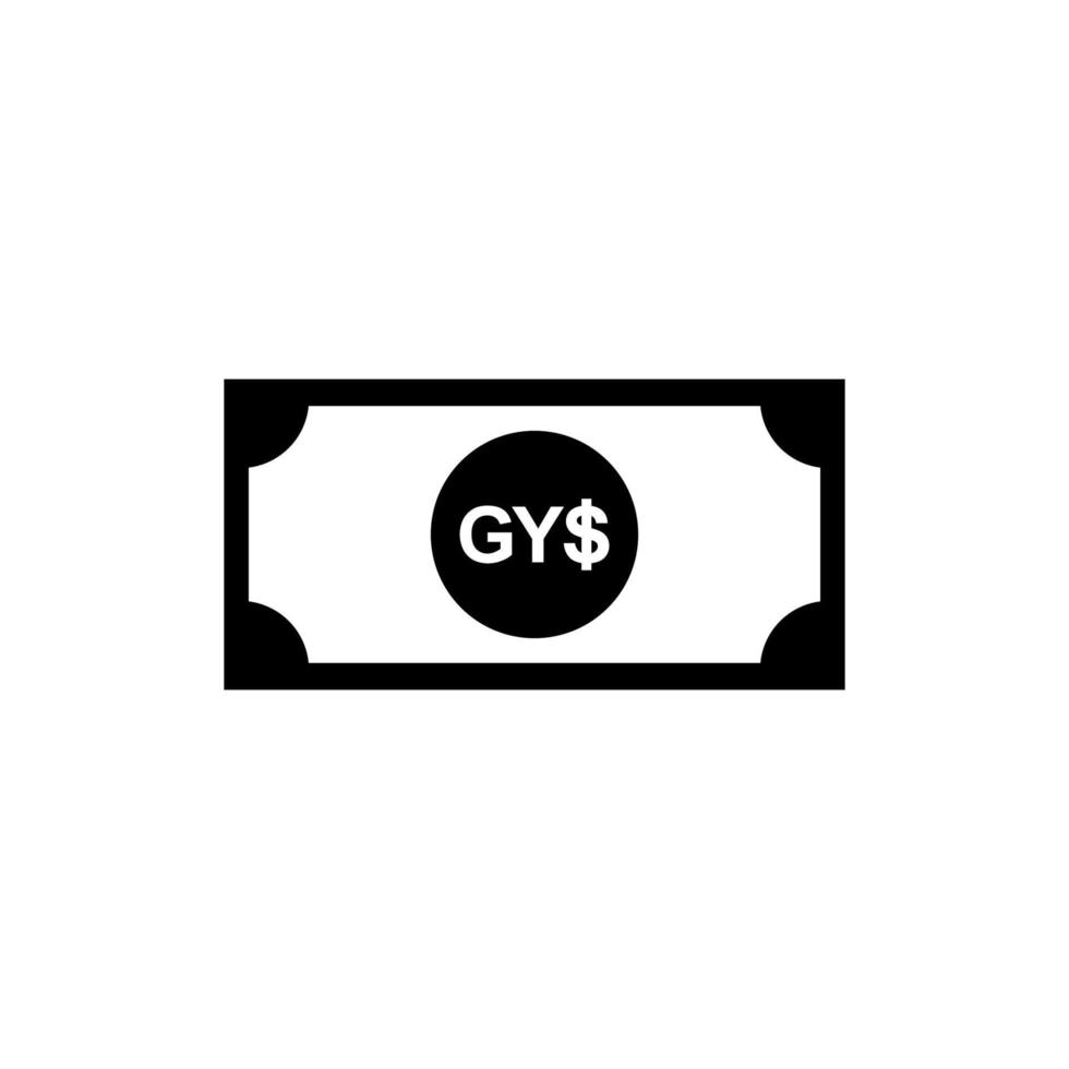 guyana valuta, guyanaese dollar ikon, gyd tecken. vektor illustration