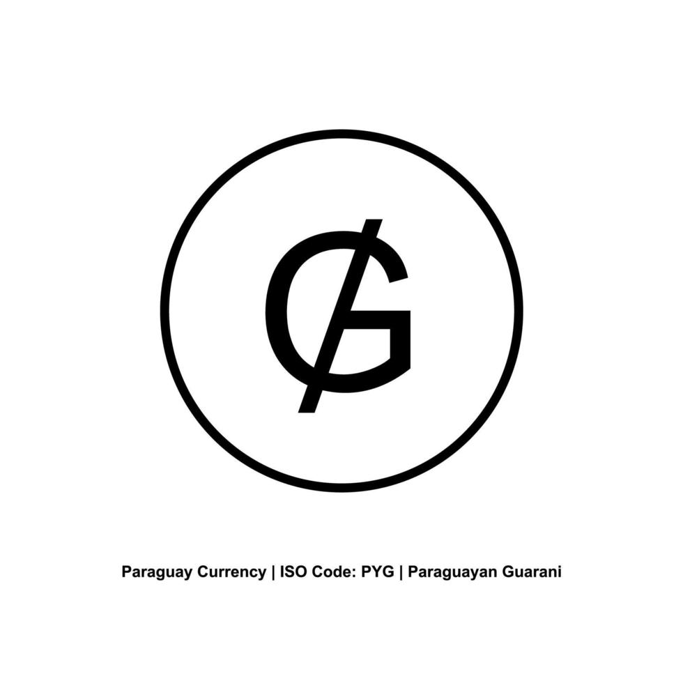 paraguay valuta symbol, Paraguay guarani ikon, pyg tecken. vektor illustration