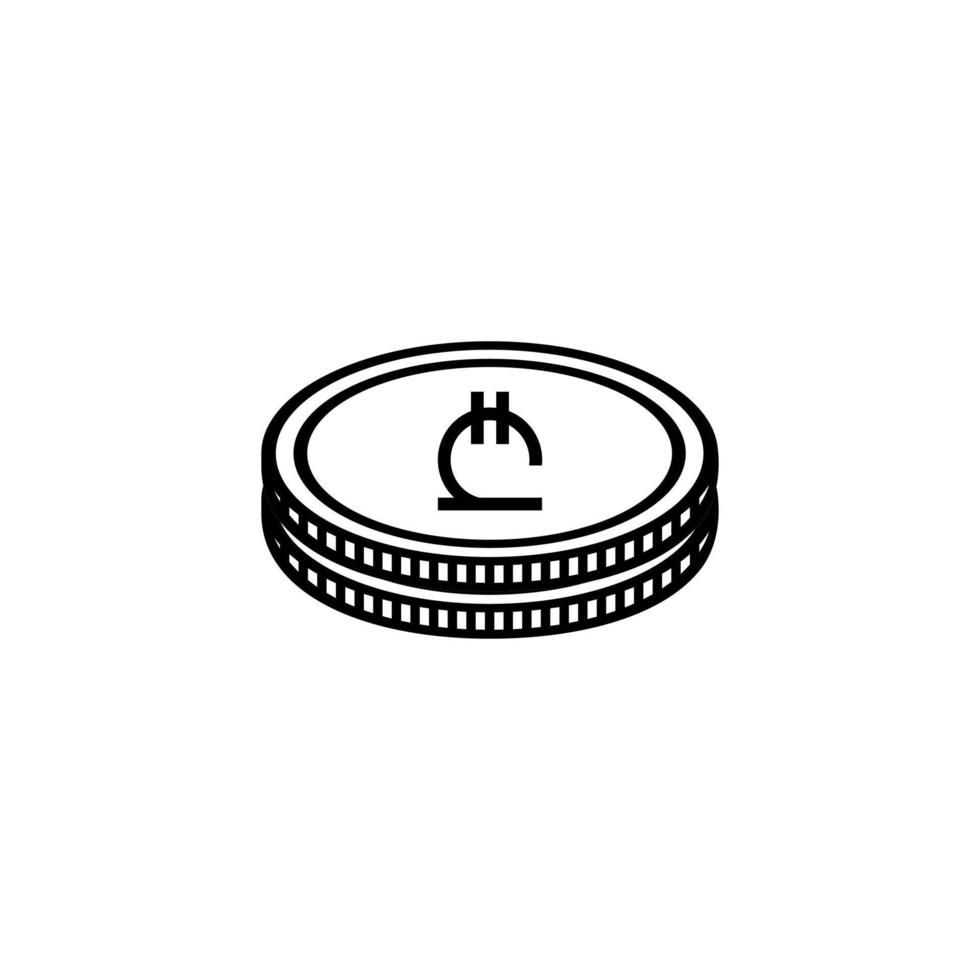 georgisches Währungssymbol, georgisches Lari-Symbol, Gelzeichen. Vektor-Illustration vektor