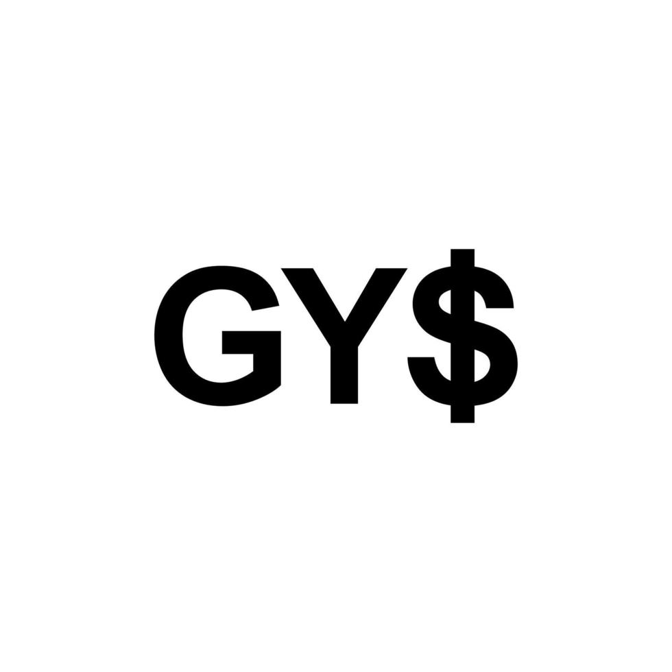 Guyana-Währung, Guyana-Dollar-Symbol, Gyd-Zeichen. Vektor-Illustration vektor