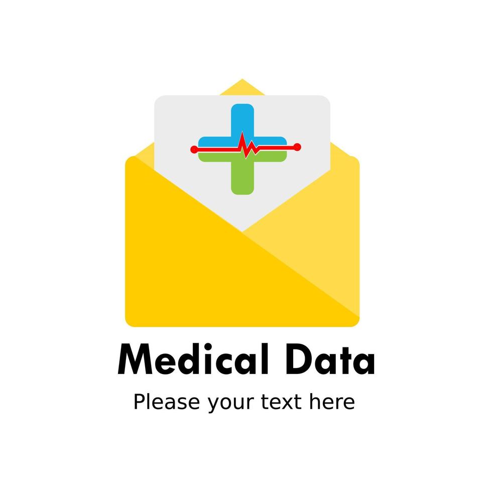 medicinsk data logotyp design mall illustration. där är kuvert och croos fil. detta är Bra för medicinsk vektor