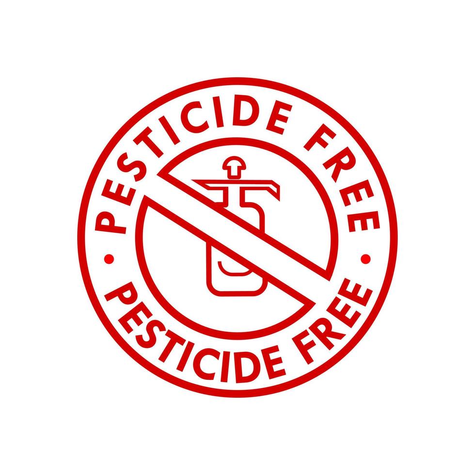 pesticid fri logotyp design mall illustration. detta är lämplig produkt märka vektor