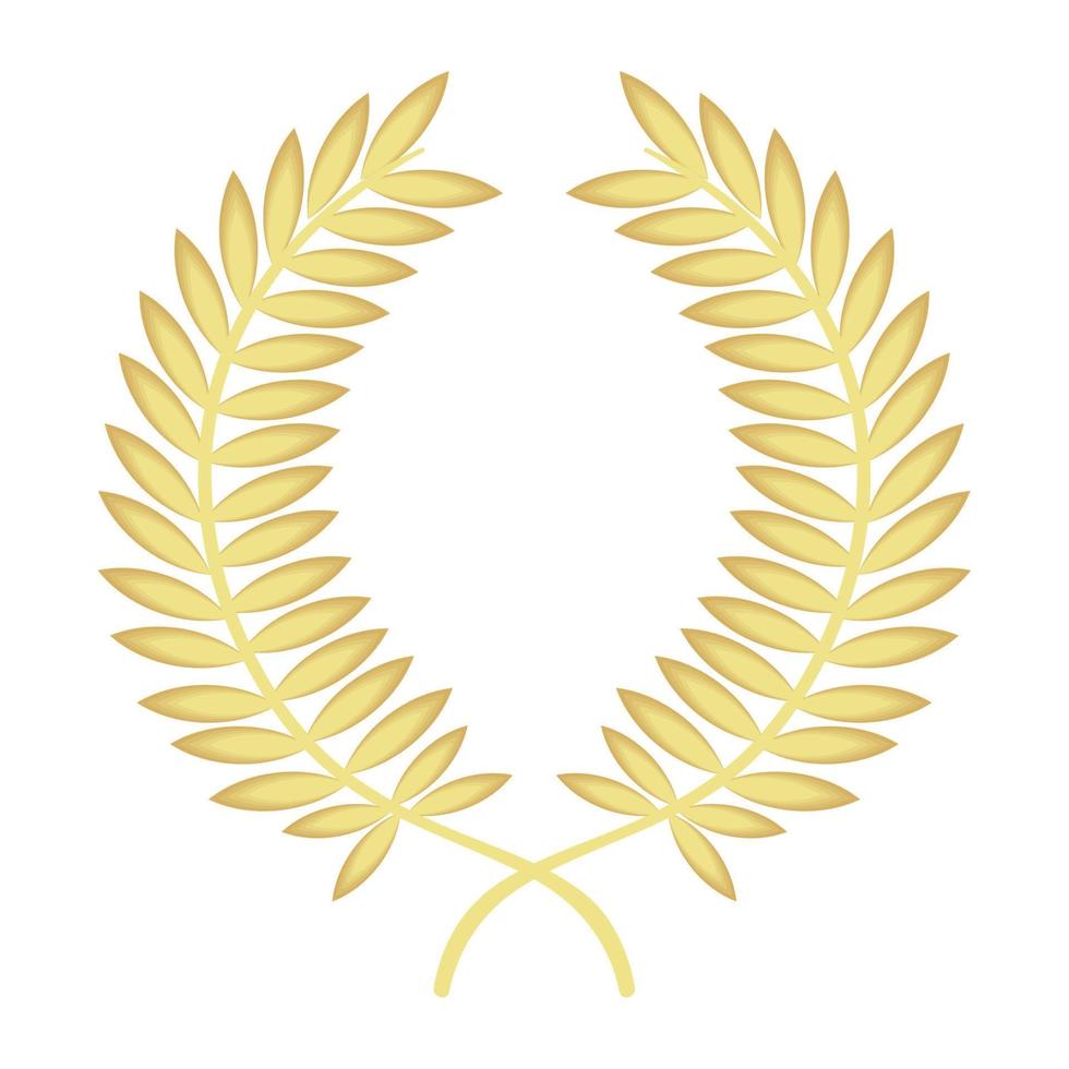 goldene emblemblätter vektor