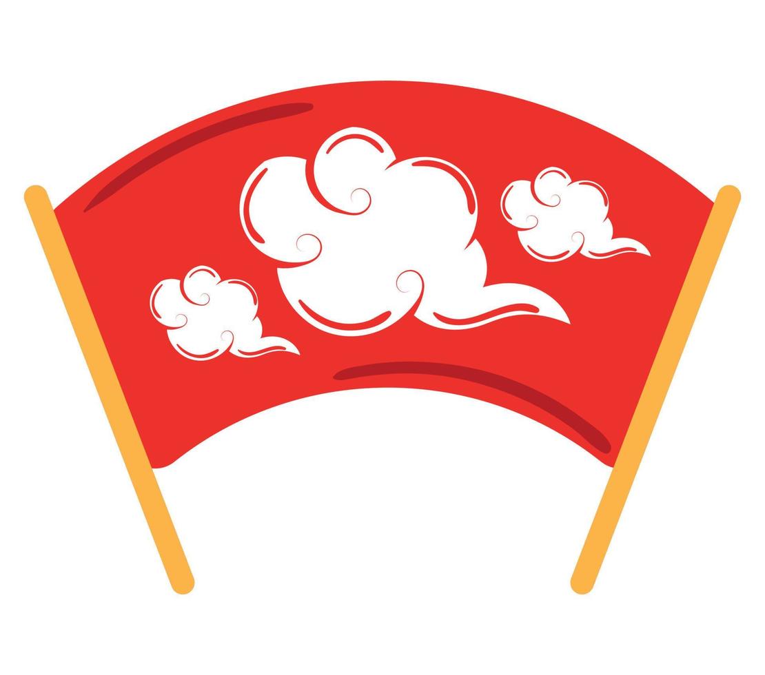 kinesisk moln i plakat vektor