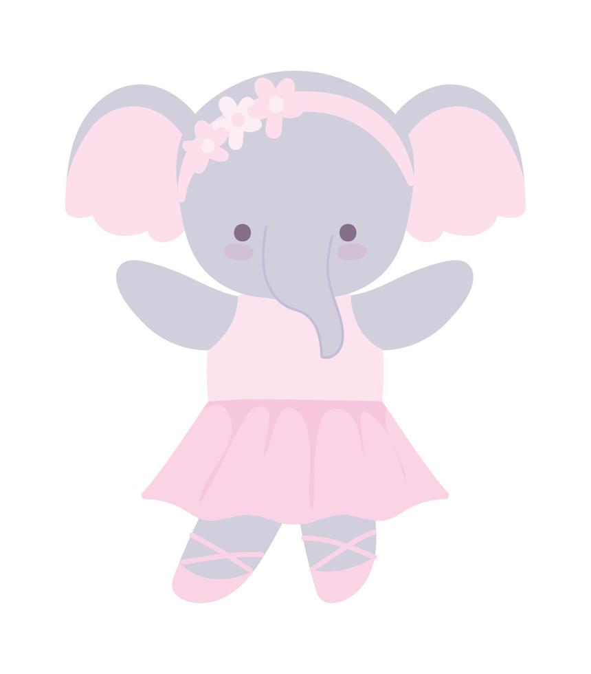 elefant ballerina i balett tutu vektor