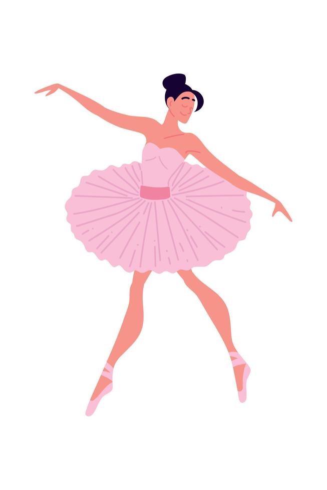 Ballerina im rosa Ballett-Tutu vektor