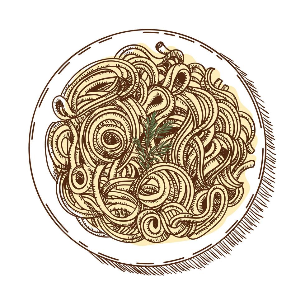 Spaghetti-Essen-Symbol vektor