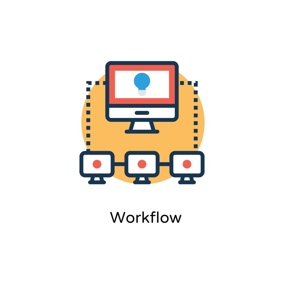 trendige Workflow-Konzepte vektor