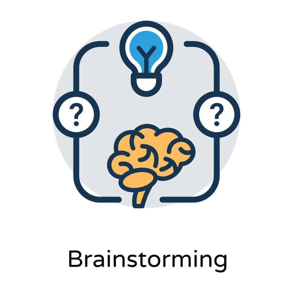 trendiga brainstormingskoncept vektor