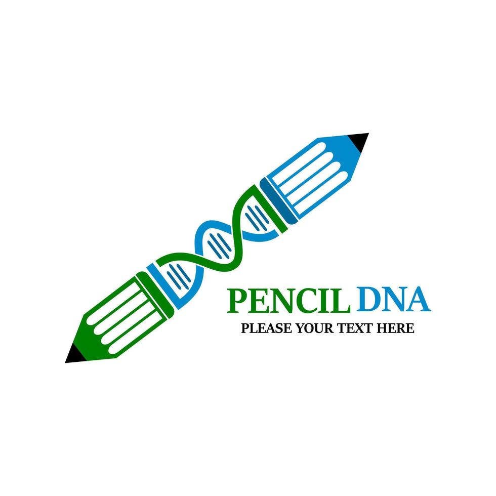 penna dna logotyp design mall illustration. där är dna och penna. detta är Bra för utbildning vektor