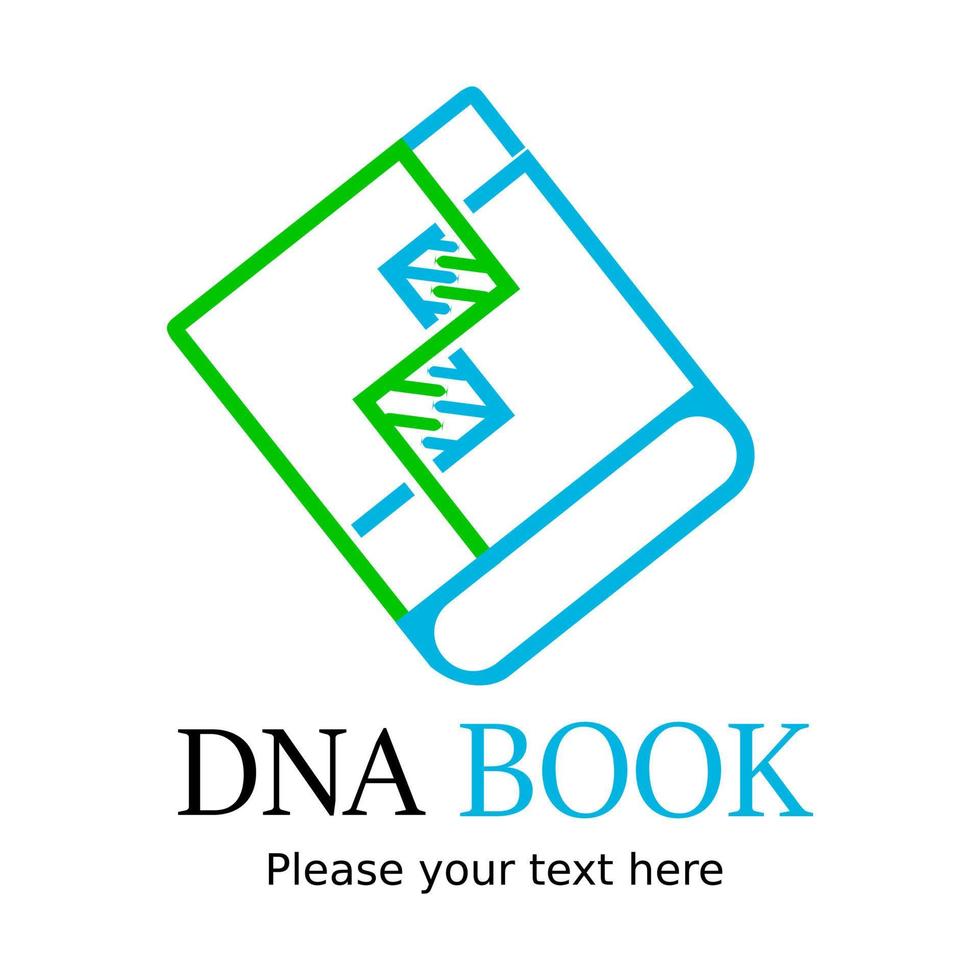 dna-datenbuch-logo-design-vorlage illsutration. vektor