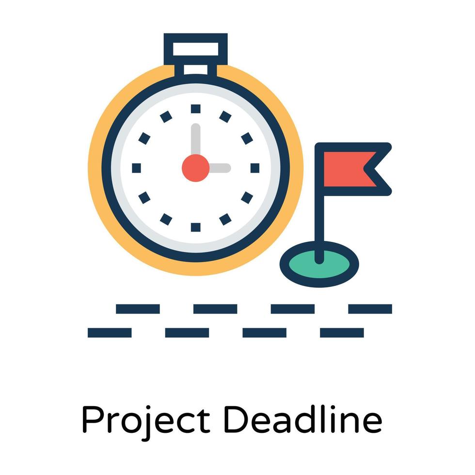 trendig projekt deadline vektor